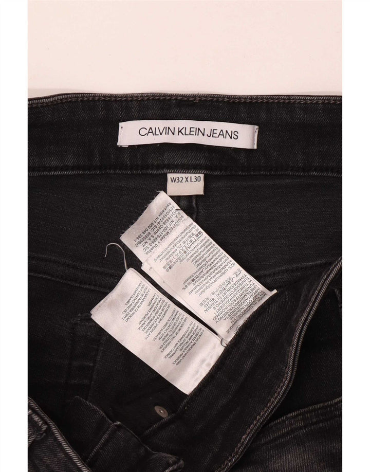 Calvin Klein Herre Slim Jeans W32 L30 Grå Bomuld
