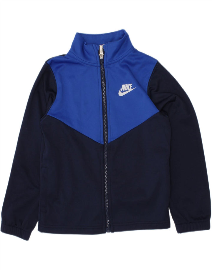 Nike Træningsdragt Topjakke til drenge 6-7 år Large Navy Blue Colourblock