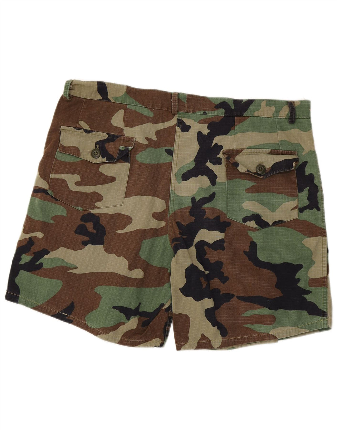 VINTAGE Casual Shorts til mænd W38 XL Khaki Camouflage Bomuld