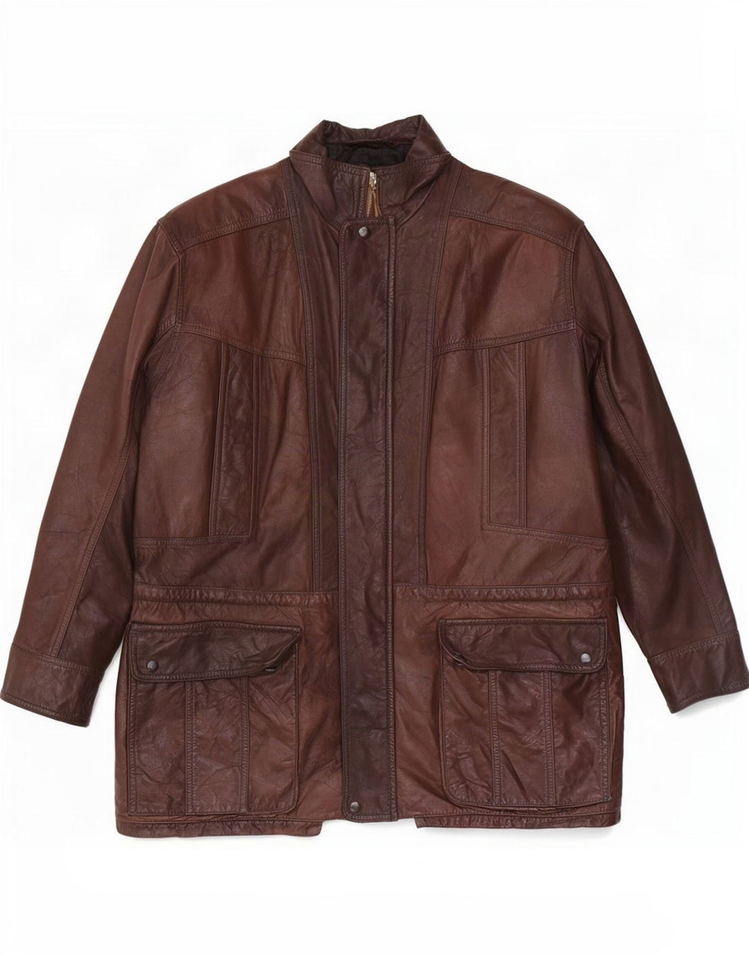 Vintage herre læderjakke UK 42 XL Brun