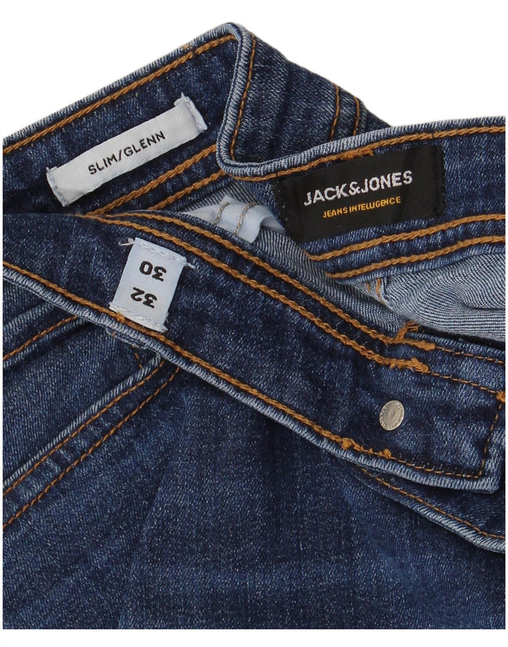 JACK & JONES Herre GLENN Slim Jeans W32 L30 Blå Bomuld