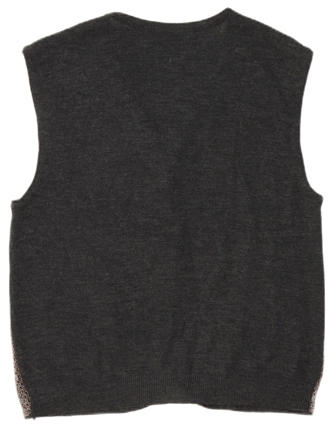Jupiter Herre ærmeløs cardigan sweater Medium Grey Geometrisk Uld