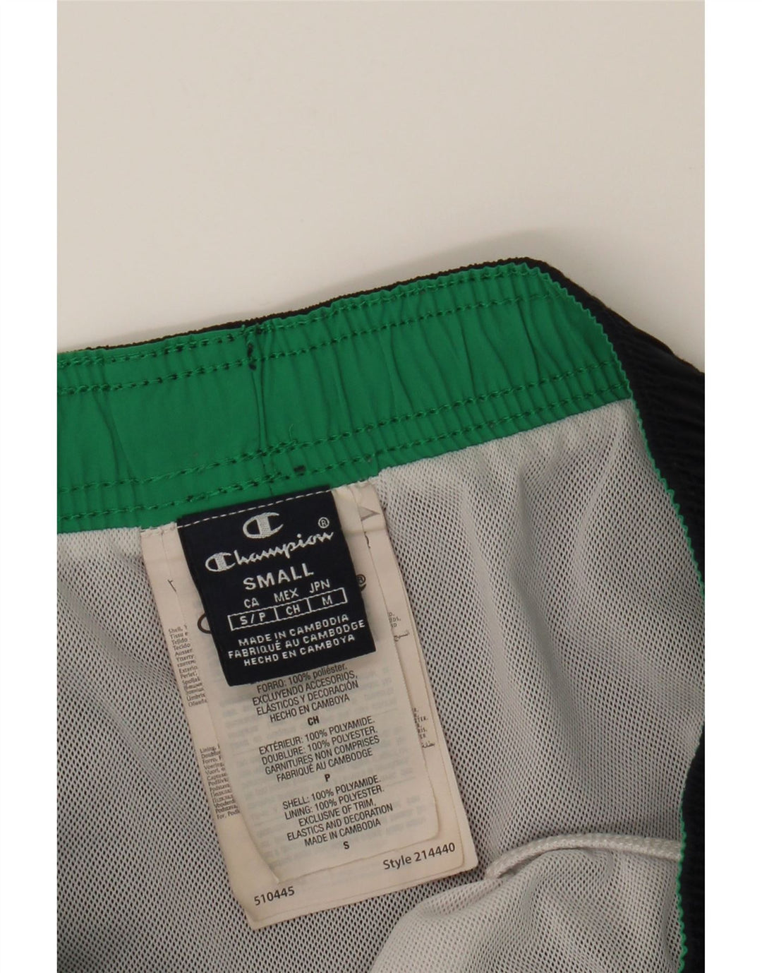 CHAMPION Mens Graphic Swimming Shorts Small  Navy Blue Polyamide Vintage Champion and Second-Hand Champion from Messina Hembry 