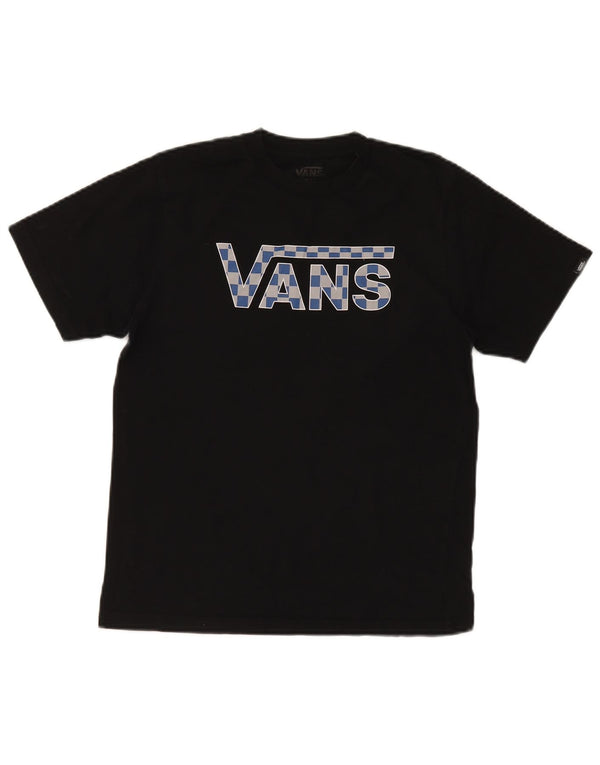 Vans Boys Classic Fit Grafisk T-Shirt Top 12-13 År Stor Sort Bomuld