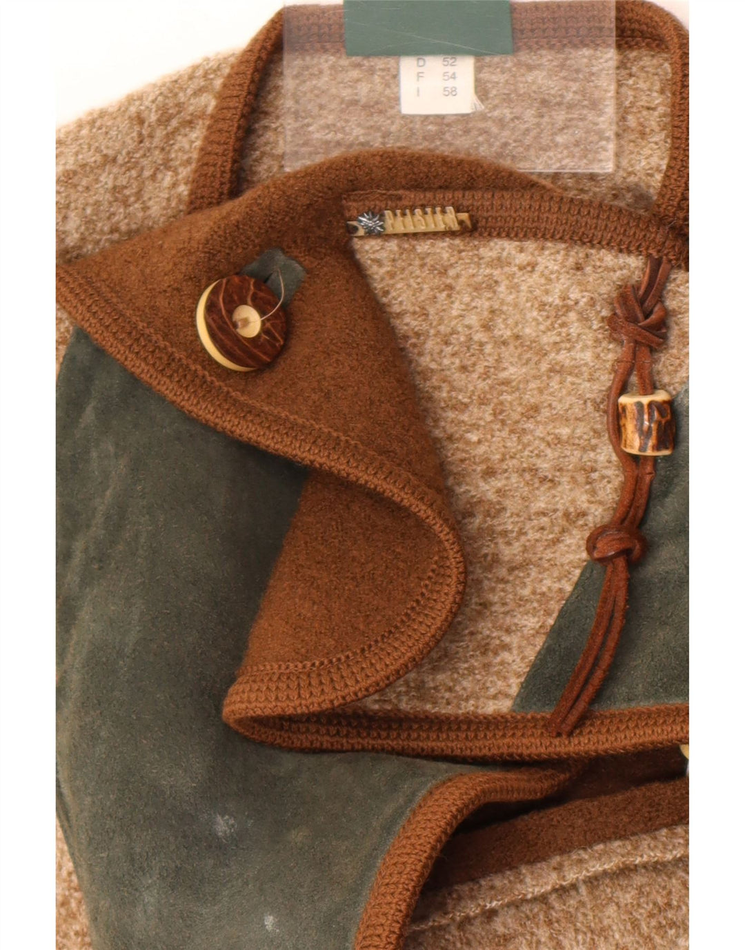 Pfister Herrevest EU 54 XL Brun Colourblock Uld