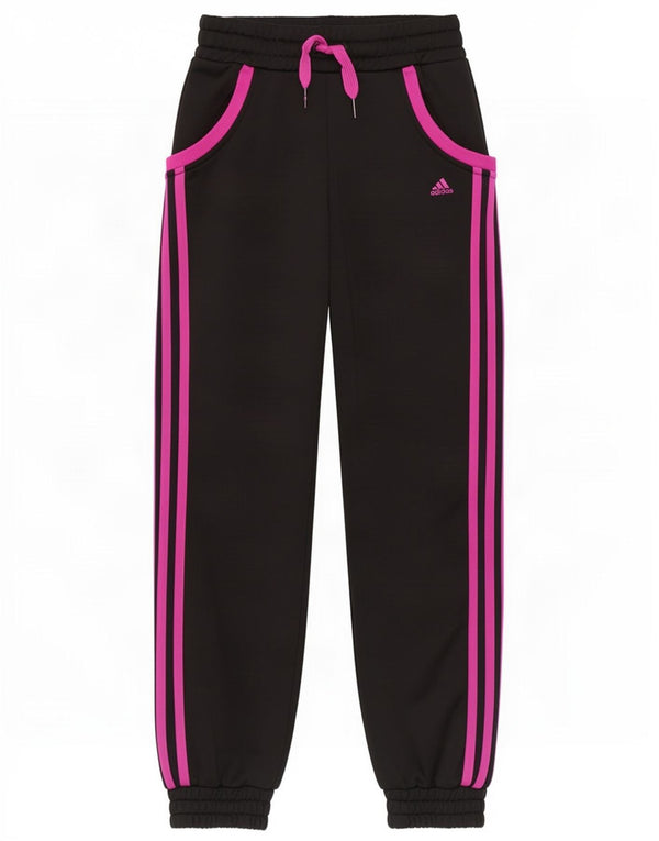 Adidas Pige Træningsdragt Bukser Joggers 11-12 År Sort Polyester