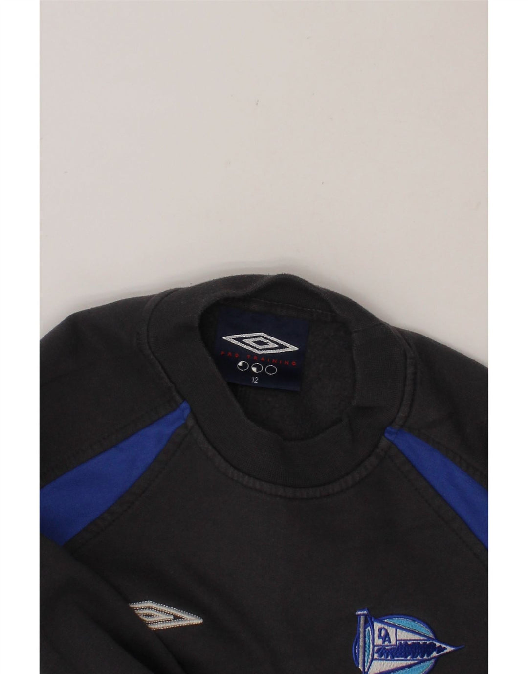 UMBRO Boys Graphic Sweatshirt Jumper 11-12 Years Grey Cotton Vintage Umbro and Second-Hand Umbro from Messina Hembry 