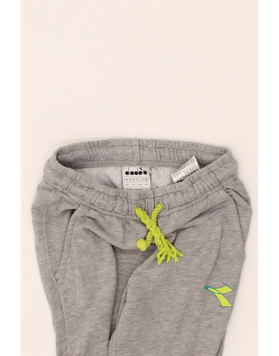 DIADORA Boys Tracksuit Trousers Joggers 8-9 Years Medium  Grey Cotton Vintage Diadora and Second-Hand Diadora from Messina Hembry 