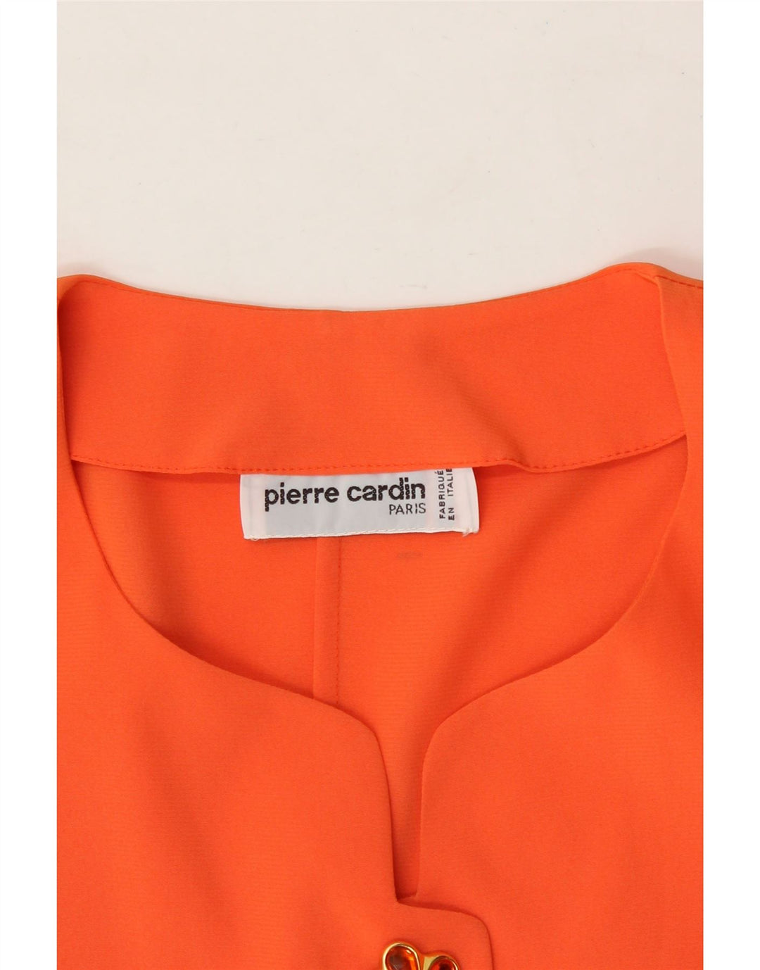 PIERRE CARDIN Womens Short Sleeve Blazer Jacket UK 14 Medium Orange Vintage Pierre Cardin and Second-Hand Pierre Cardin from Messina Hembry 