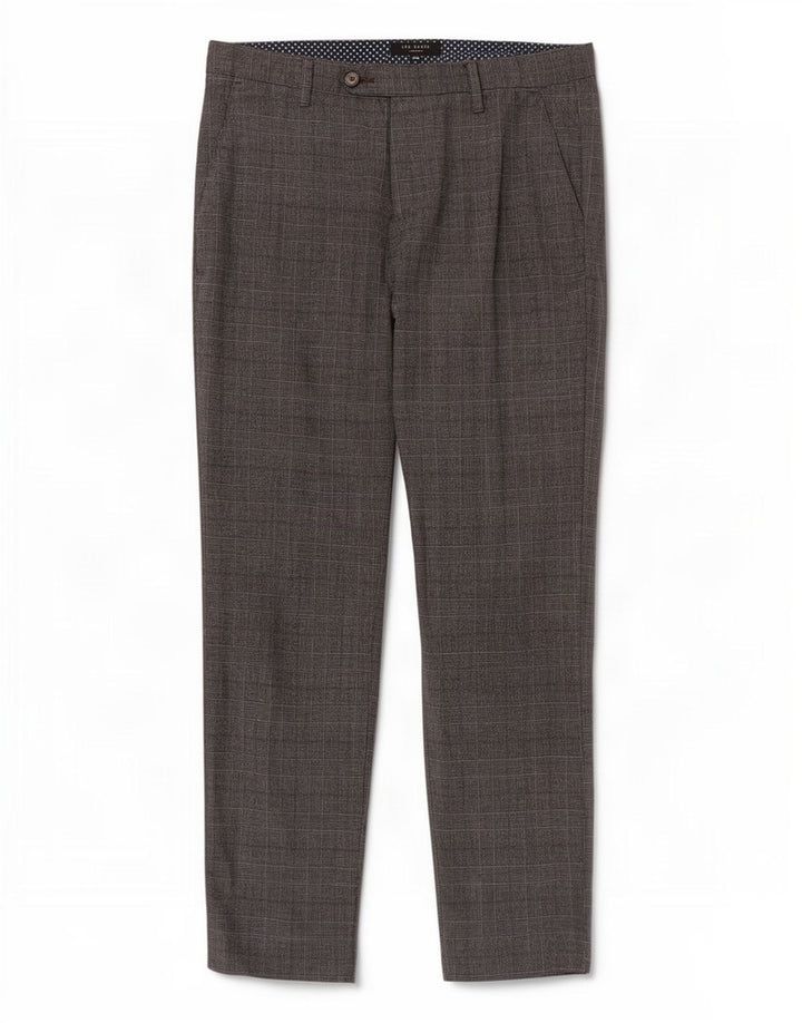 Ted Baker Herre Slim Suit Bukser W32 L30 Grå ternet polyester