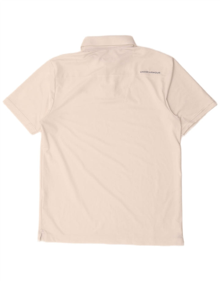 Under Armour Herre Heat Gear Polo Shirt Medium White