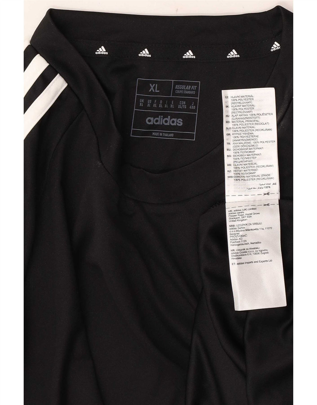 Adidas Herre Aeroready Regular Fit T-Shirt Top XL Sort Polyester