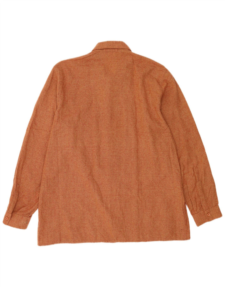 VINTAGE Herreskjorte IT 52 Stor brun akryl