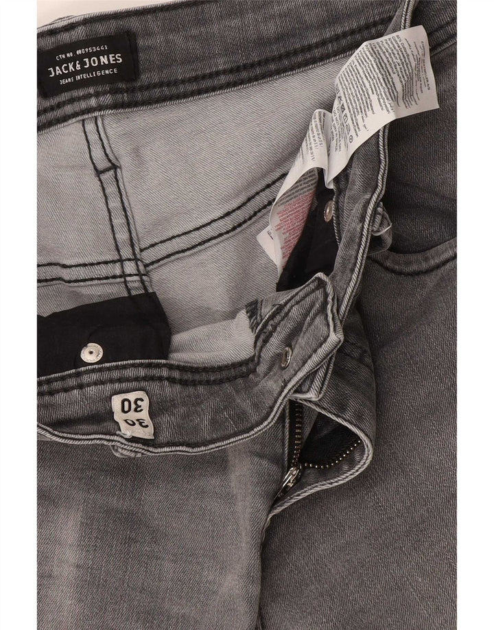 Jack & Jones Herre GLENN Slim Jeans W30 L30 Grå Bomuld