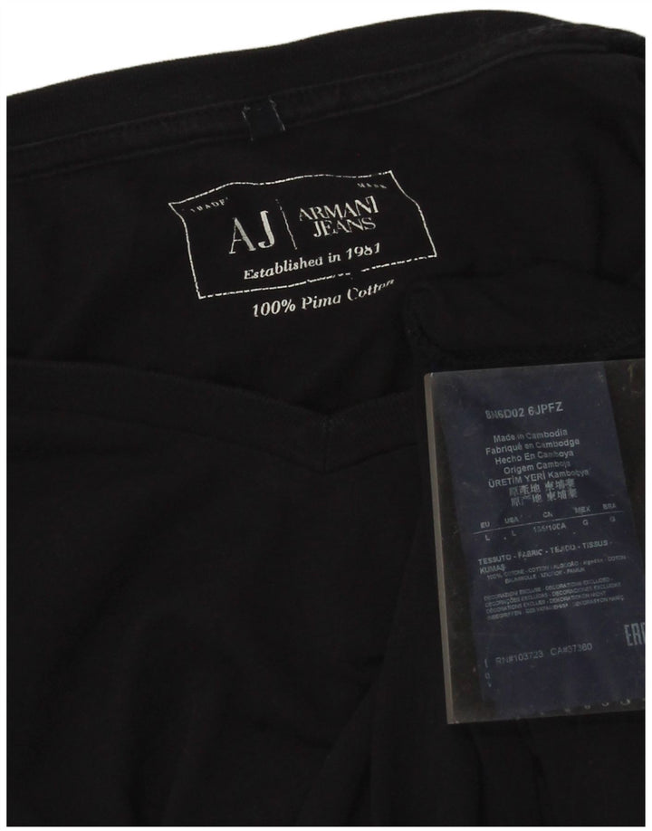 Armani Jeans Herre T-Shirt Top Stor Marineblå Bomuld