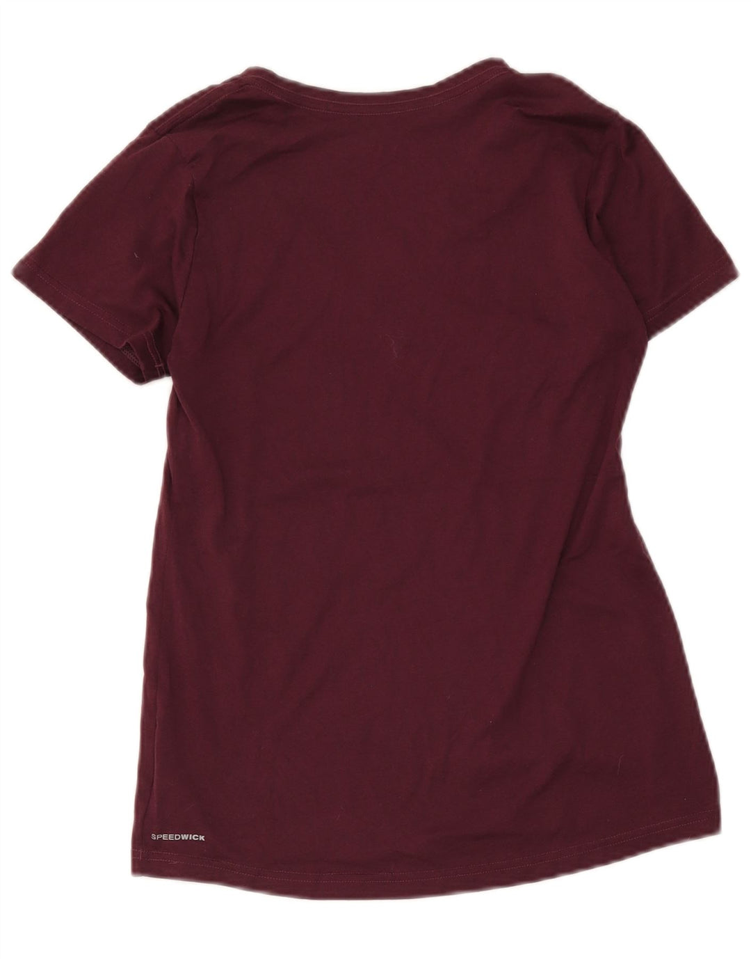 Reebok Dame T-Shirt Top UK 10 Small Burgundy Polyester