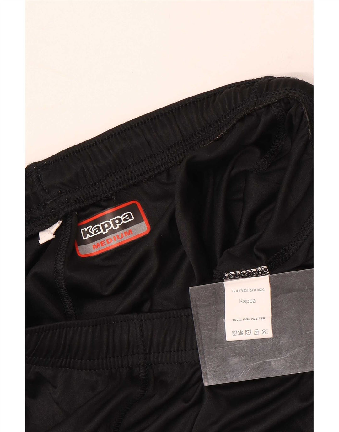 Kappa Herre grafiske sportsshorts Medium sort polyester