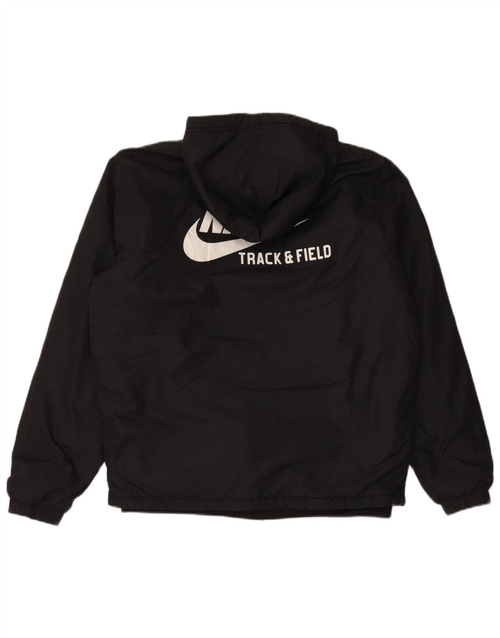 NIKE Boys Track & Field Windbreaker Jacket 15-16 Years  Black Colourblock