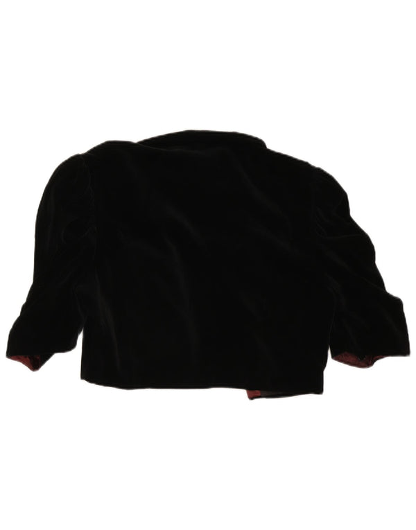 VERA MONT Womens Open Bolero Jacket UK 14 Large Black Bomuld