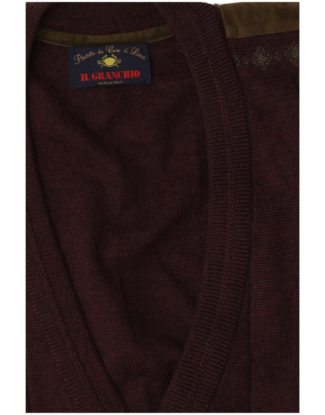 Il Granchio Herre Cardigan Sweater XL Brun Uld