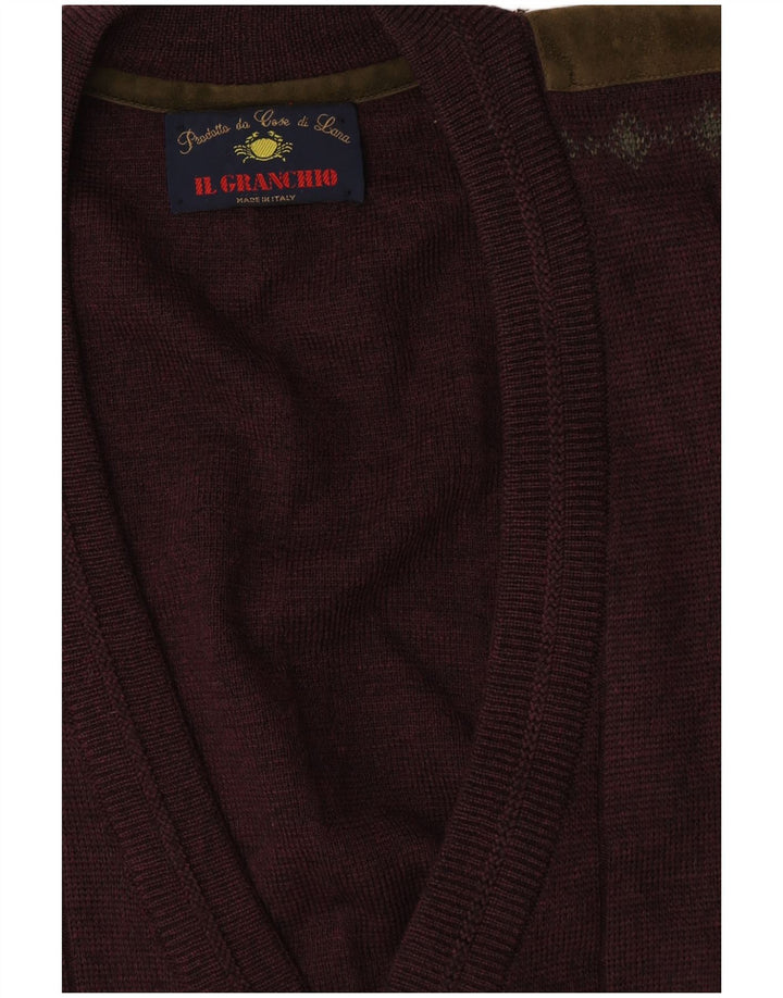 Il Granchio Herre Cardigan Sweater XL Brun Uld