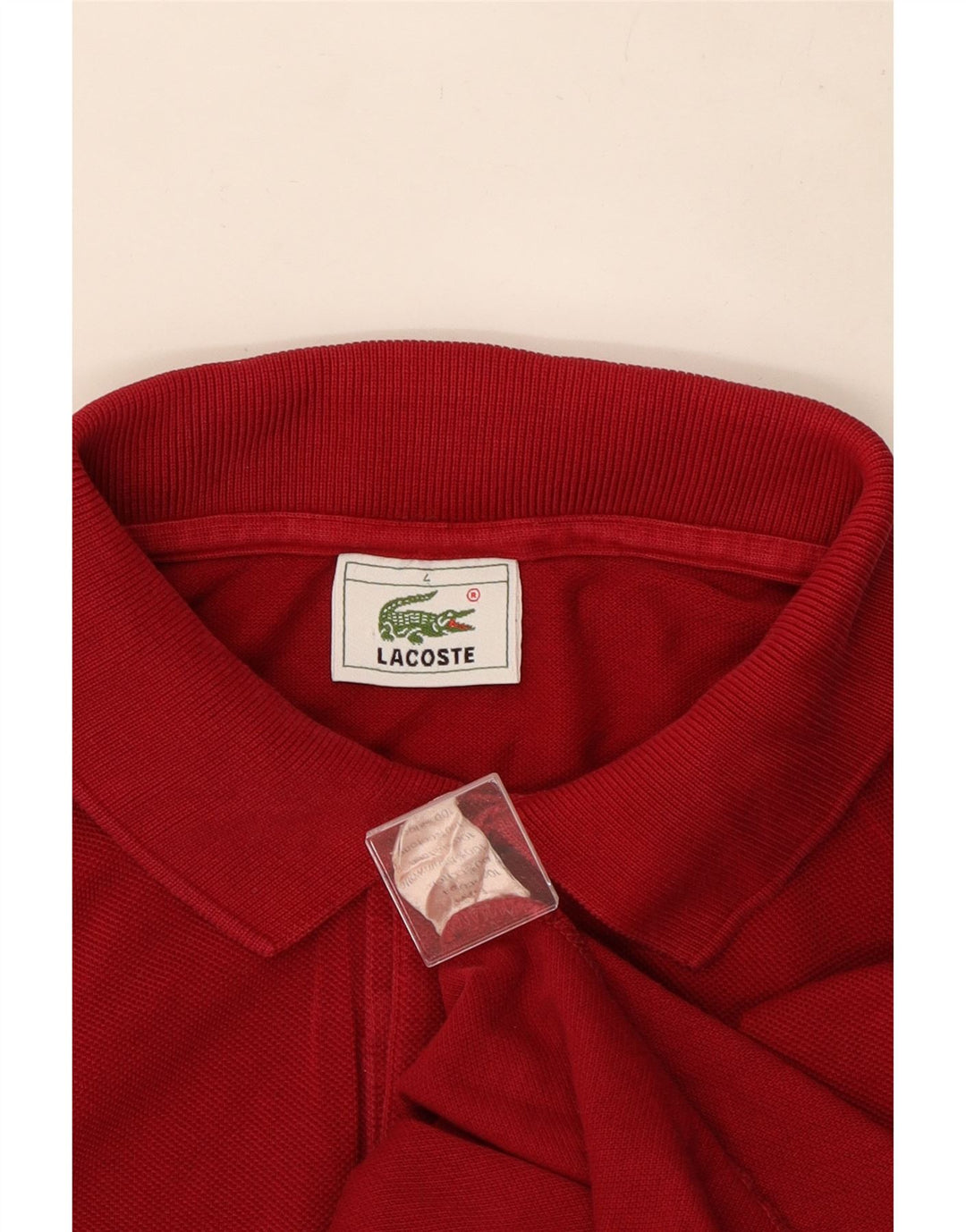 Lacoste Langærmet Polo Shirt til mænd Størrelse 4 Medium Rød Bomuld