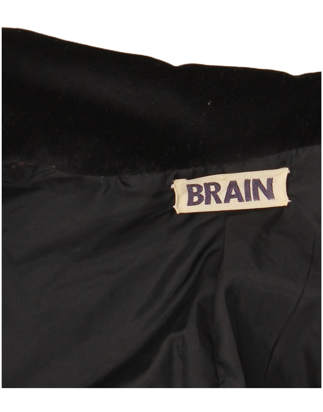 VINTAGE Dame 1-knap Velvet Blazer Jacket UK 12 Medium Black