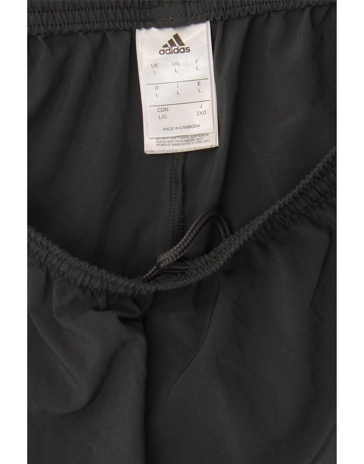 Adidas Herre Climalite grafiske sportsshorts store sorte polyester