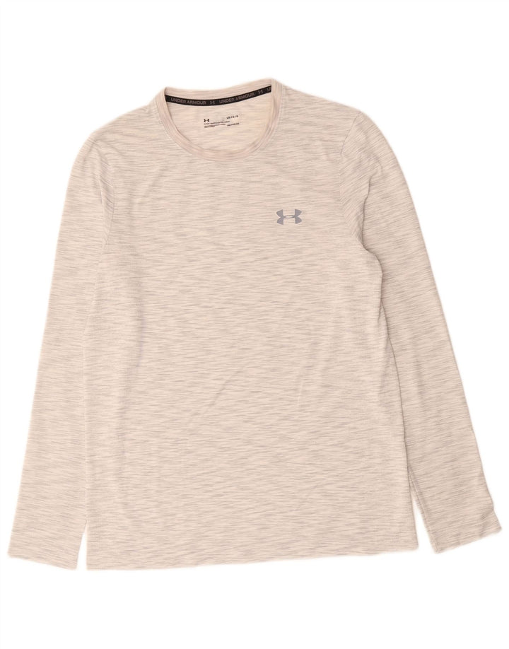 Under Armour Herre Heat Gear Top Langærmet Stor Grå Flecked