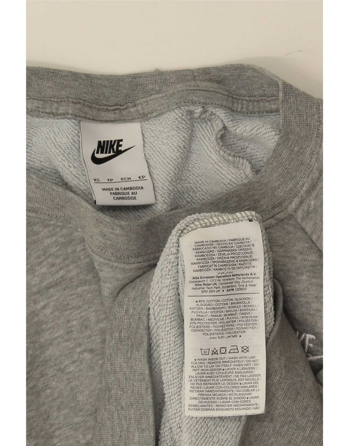 Nike Dame Sweatshirt Jumper UK 6 XS Grå Bomuld