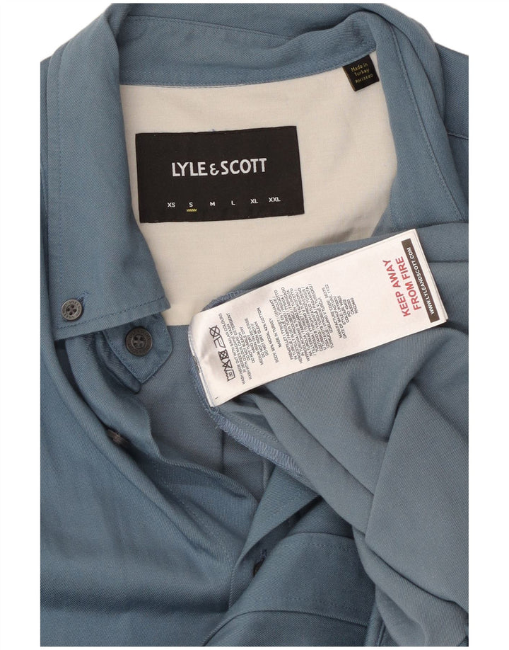 LYLE & SCOTT Mens Shirt Small Blue Modal
