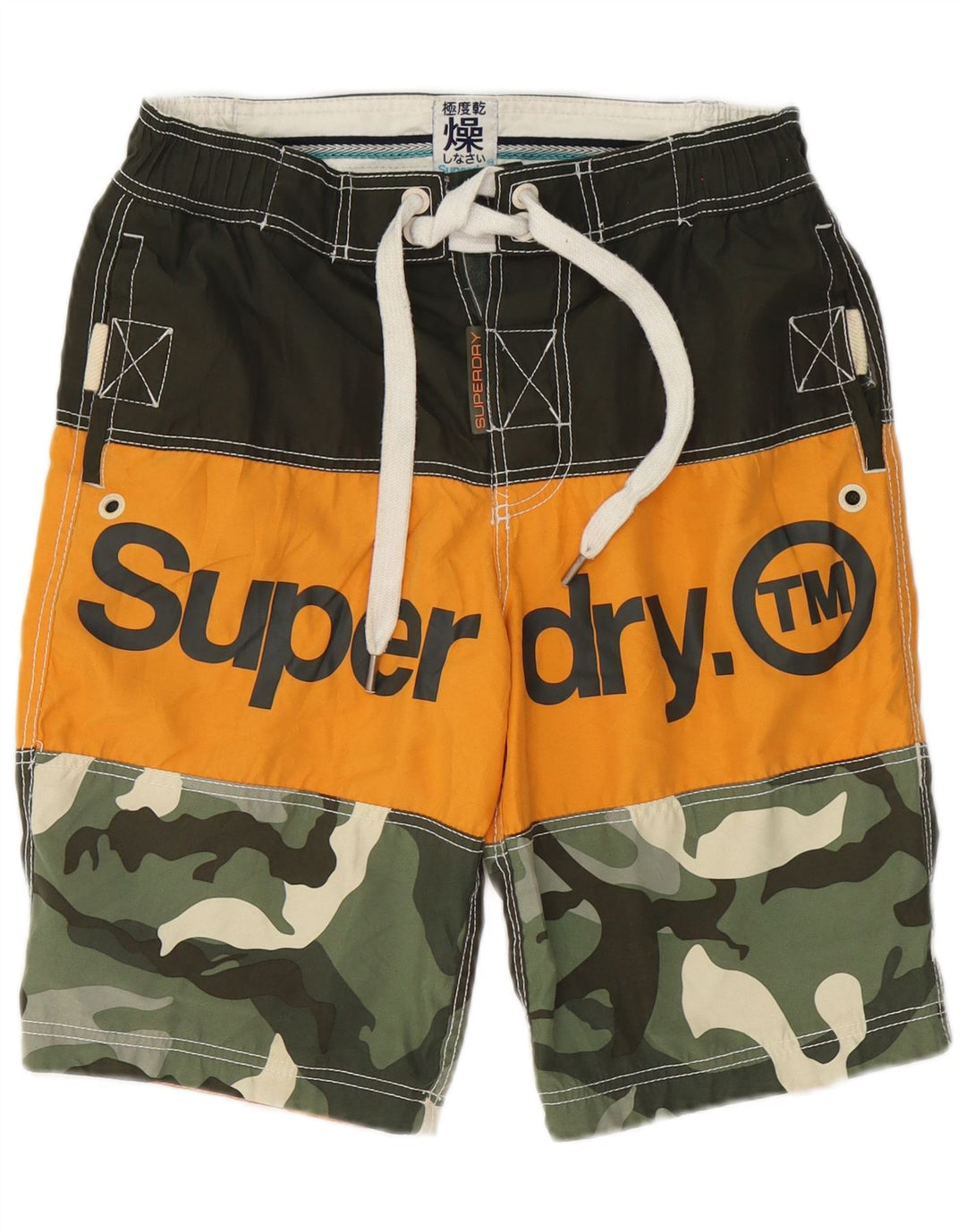 Superdry grafiske svømmeshorts til mænd, små flerfarvede camouflage