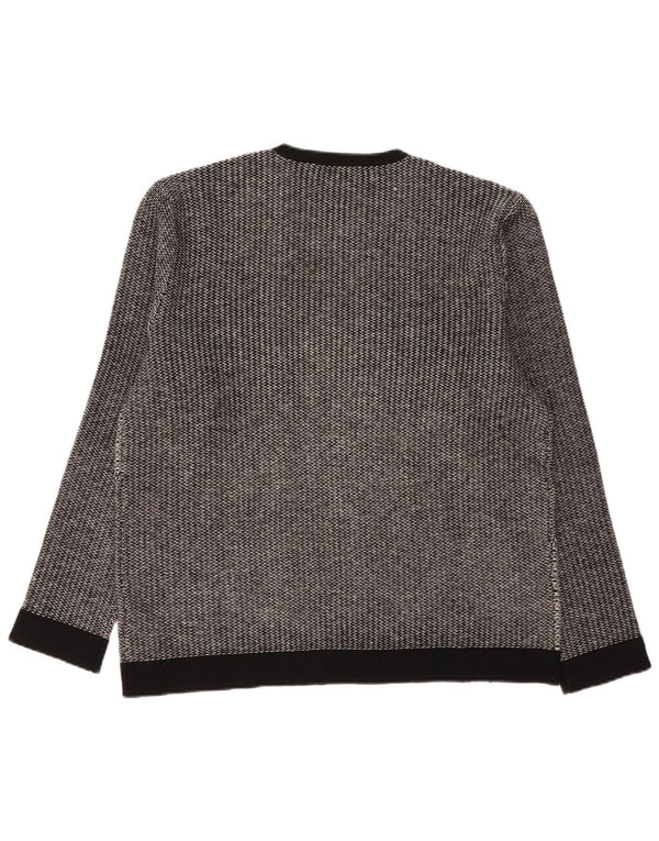 Calvin Klein Herre Crew Neck Jumper Sweater XL Grå Colourblock Uld