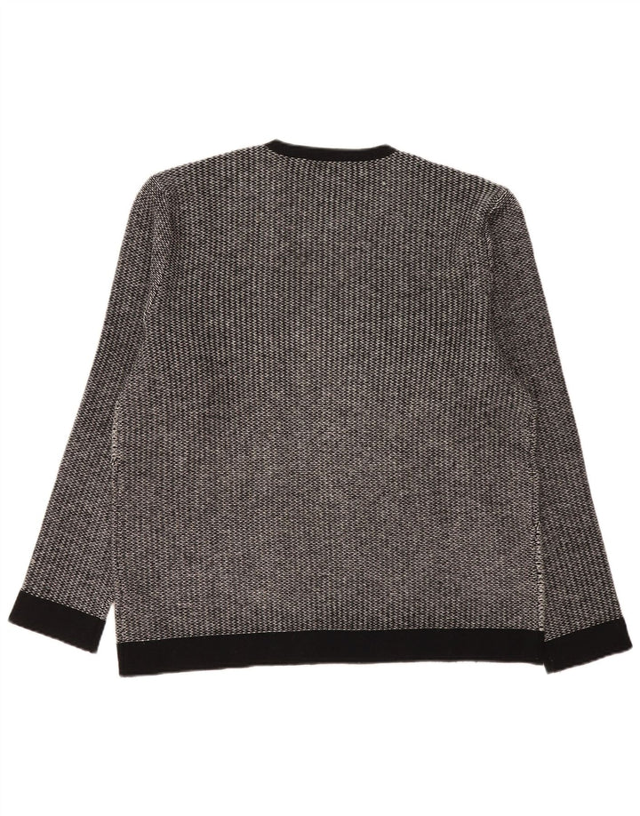 Calvin Klein Herre Crew Neck Jumper Sweater XL Grå Colourblock Uld