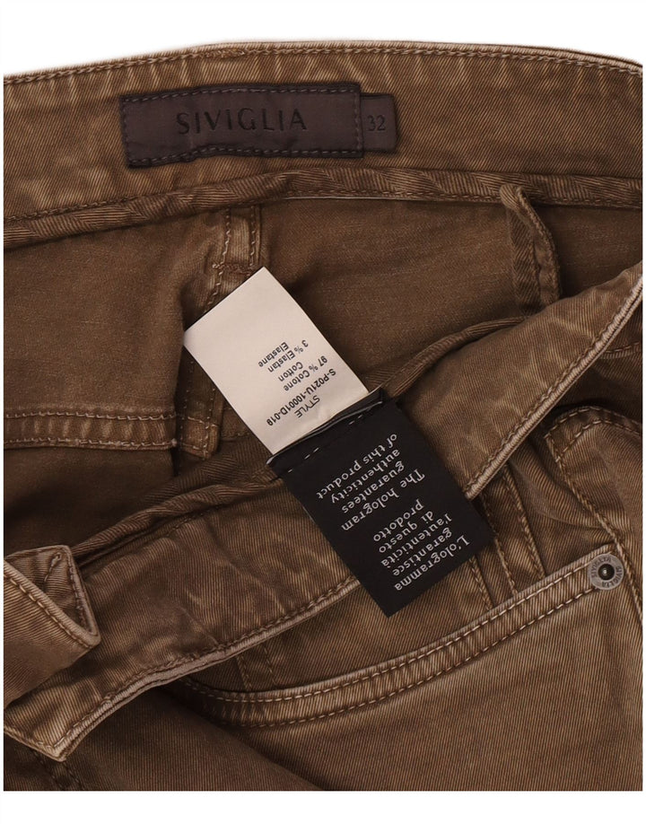 SIVIGLIA Dame Slim Jeans W32 L33 Beige Bomuld