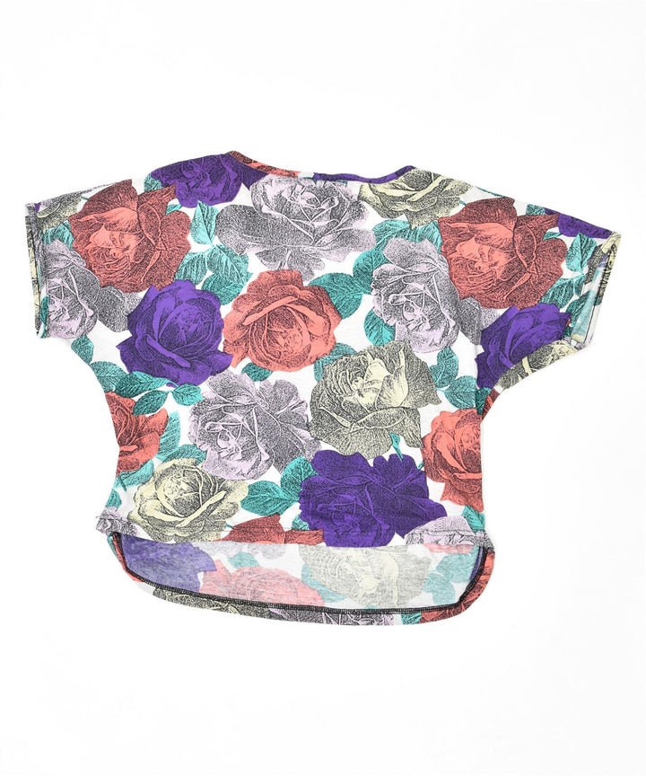 MOG Womens Blouse Top UK 12 Medium Multicoloured Floral Vintage Vintage Mog and Second-Hand Mog from Messina Hembry 