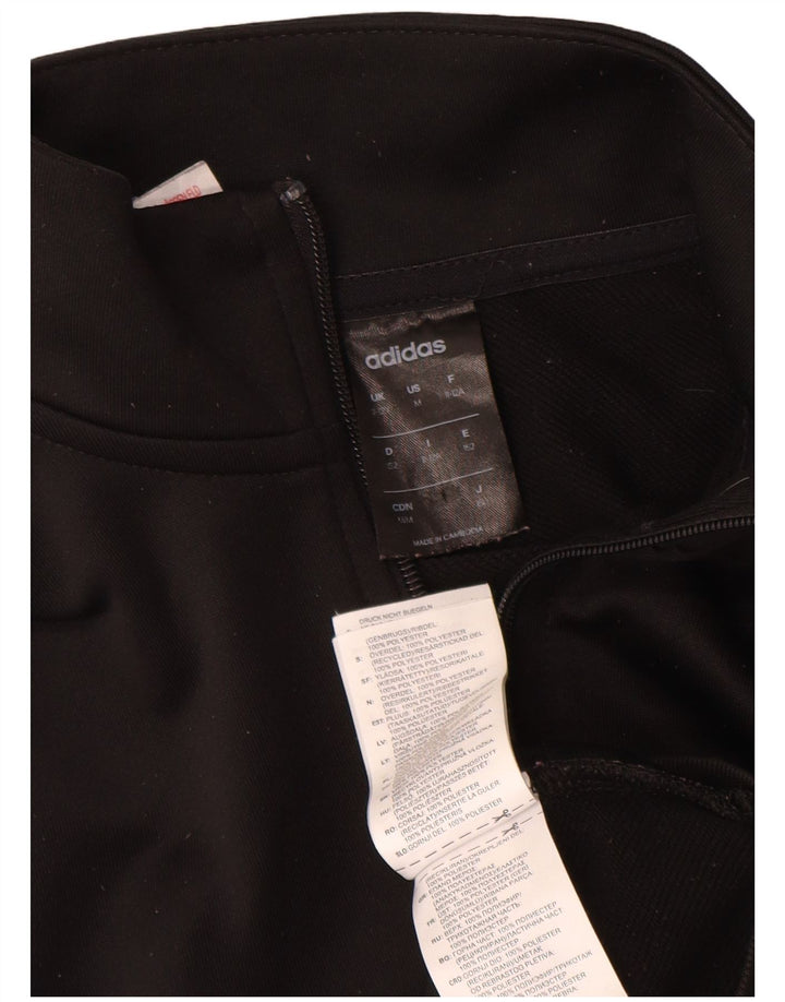 Adidas piger grafisk træningsdragt topjakke 11-12 år sort polyester