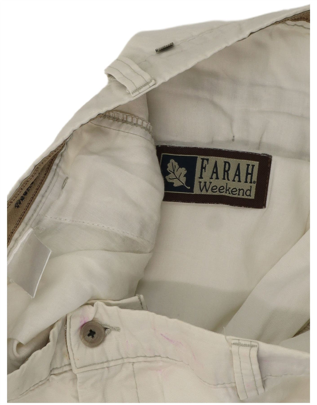 Farah Herre Weekend Straight Chino Bukser W38 L28 Off White