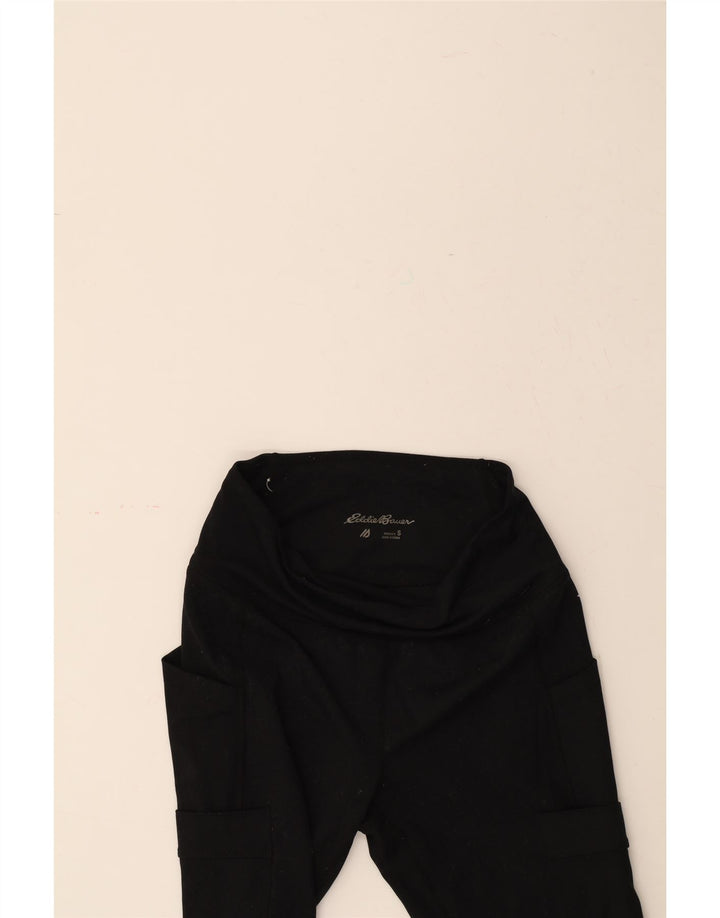 EDDIE BAUER Womens Cargo Tracksuit Trousers UK 10 Small  Black Polyester Vintage Eddie Bauer and Second-Hand Eddie Bauer from Messina Hembry 