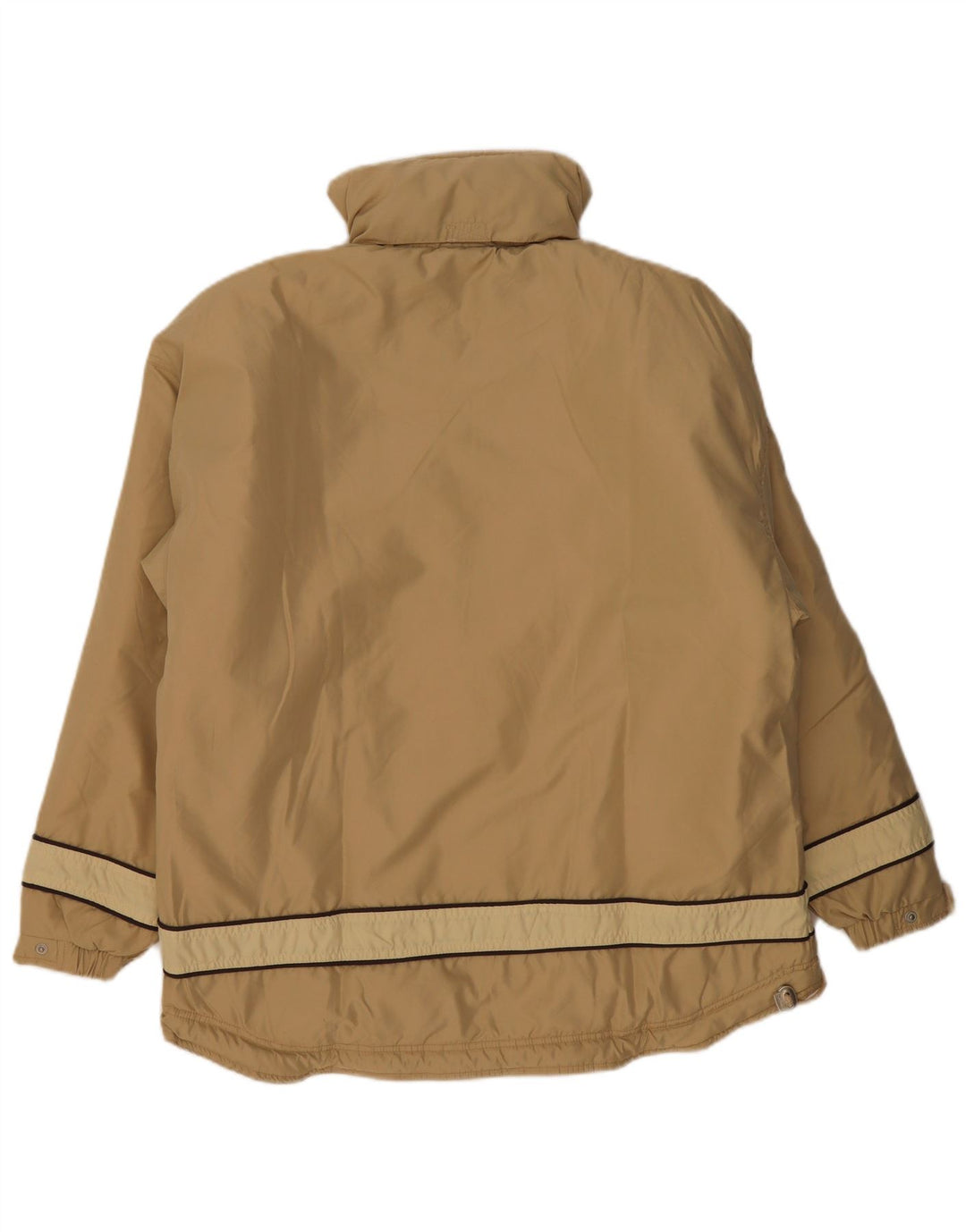 OLYMPIA Mens Oversized Graphic Windbreaker Jacket UK 36 Small Beige
