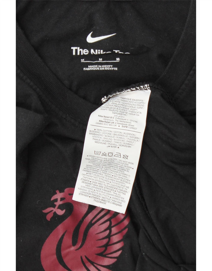 Nike Herre Liverpool Grafisk T-shirt Top Medium Sort Bomuld