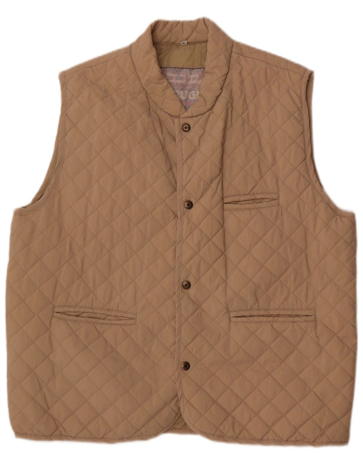 Brugi Herre Quiltet Gilet UK 42 XL Beige Polyester