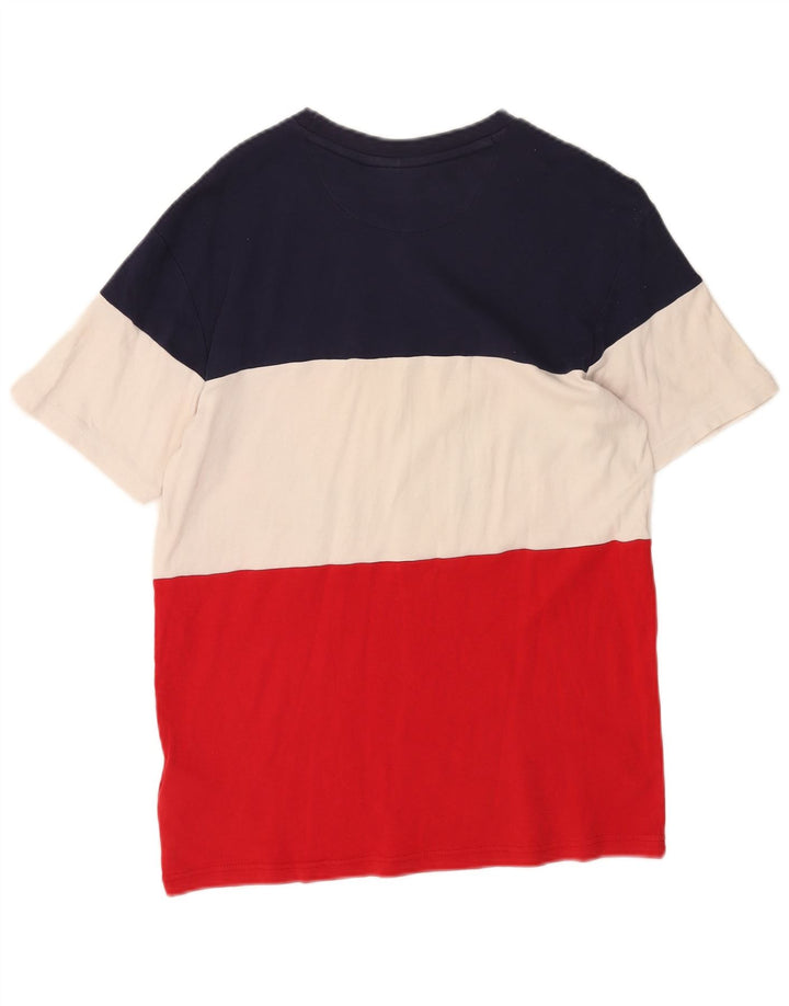 Fila Herre grafisk T-shirt Top Lille flerfarvet Colourblock Bomuld