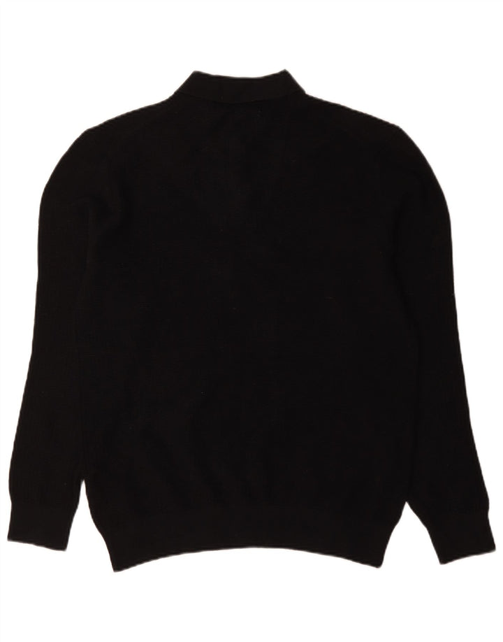 Marks & Spencer Herre Autograph Polo Neck Jumper Sweater Lille sort bomuld