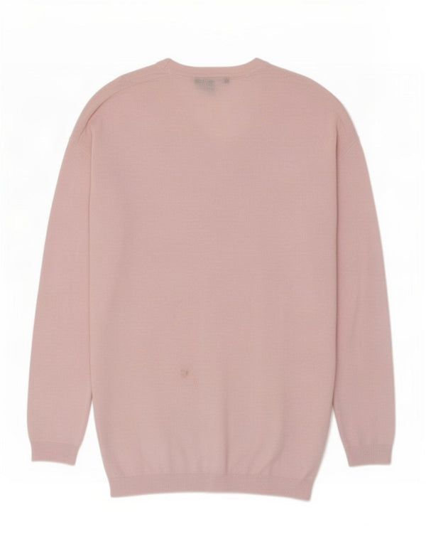 Besætningstøj Dame V-hals sweater UK 8 Lille Pink Bomuld