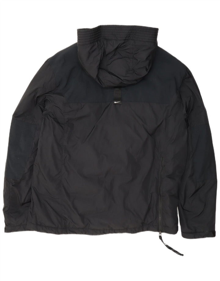Nike Herre Hætte Anorak Jacket UK 40 Large Black Colourblock Nylon