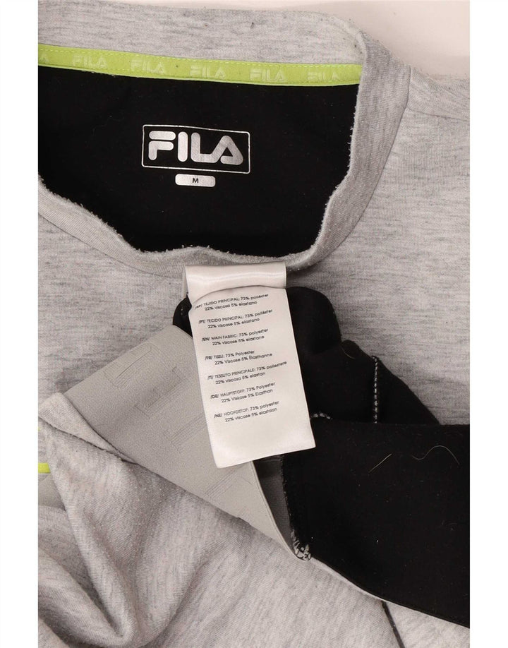 Fila Herre grafisk sweatshirt Jumper Medium Grå Colourblock Polyester