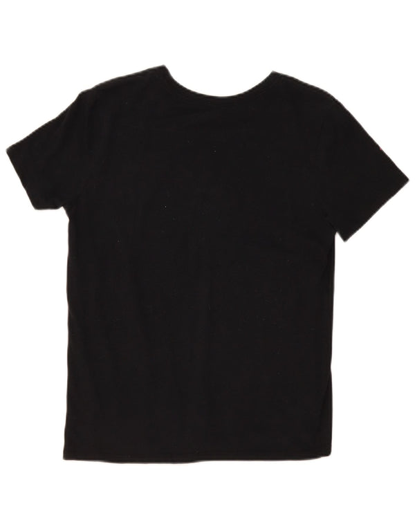 Nike Dame Dri Fit Grafisk T-Shirt Top UK 10 Lille Sort