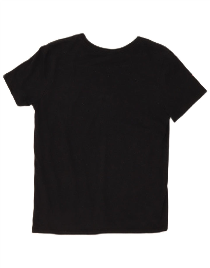 Nike Dame Dri Fit Grafisk T-Shirt Top UK 10 Lille Sort