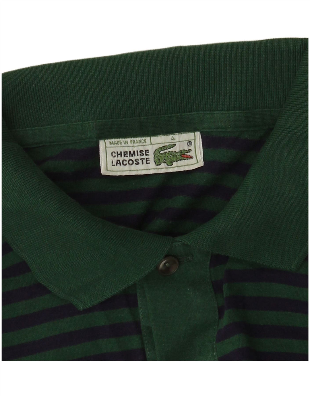 Lacoste herre poloskjorte str. 4 Medium Grøn nålestribe